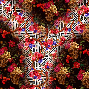 Karışık iz kalıpları, zincirli leopar deseni