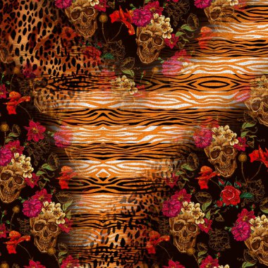 Karışık iz kalıpları, zincirli leopar deseni