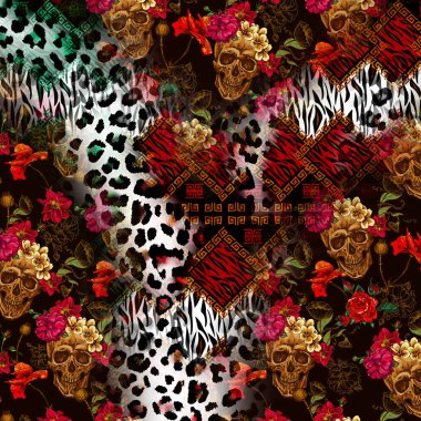 Karışık iz kalıpları, zincirli leopar deseni