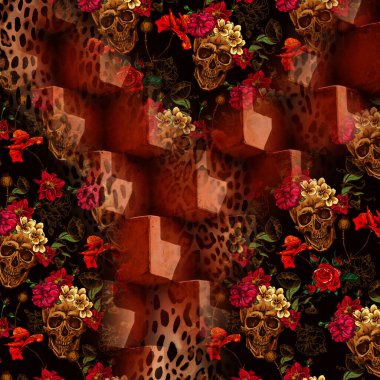 Karışık iz kalıpları, zincirli leopar deseni