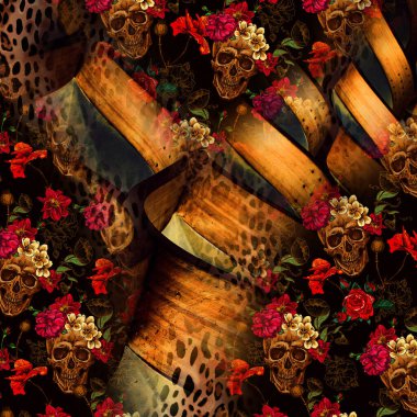 Karışık iz kalıpları, zincirli leopar deseni