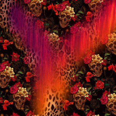 Karışık iz kalıpları, zincirli leopar deseni