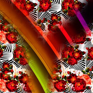 Kumaş desenli. Renkli arka plan. Renkli desen. Poster, broşür, el ilanı ve kart için yaratıcı grafik tasarımı. Eşsiz duvar kâğıdı. Ağ, kumaş ve albüm kapağı için arkaplan.