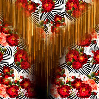 Kumaş desenli. Renkli arka plan. Renkli desen. Poster, broşür, el ilanı ve kart için yaratıcı grafik tasarımı. Eşsiz duvar kâğıdı. Ağ, kumaş ve albüm kapağı için arkaplan.