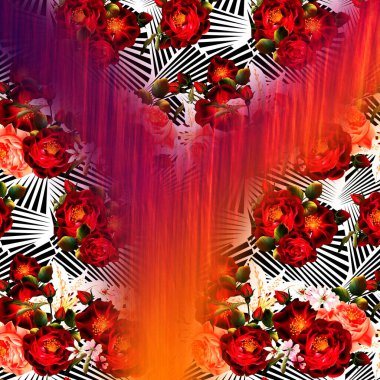 Kumaş desenli. Renkli arka plan. Renkli desen. Poster, broşür, el ilanı ve kart için yaratıcı grafik tasarımı. Eşsiz duvar kâğıdı. Ağ, kumaş ve albüm kapağı için arkaplan.