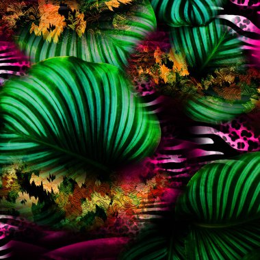 Karışık iz kalıpları, zincirli leopar deseni