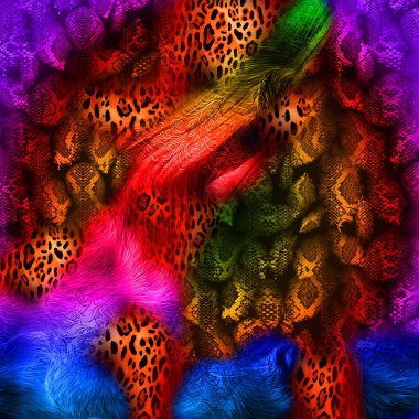 modern karışık baskı deseni, tekstil tasarımı