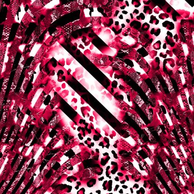 Karışık iz kalıpları, zincirli leopar deseni