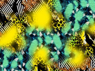 Tekstil moda izleri, renkli kumaş desenleri.