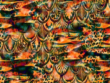 Tekstil moda izleri, renkli kumaş desenleri.