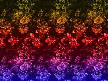 Tekstil moda izleri, renkli kumaş desenleri.