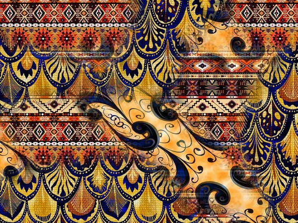 Textile Fashion Prints Modern Fabric Pattern — Stock Photo, Image