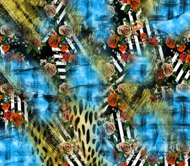 kombinasyon moda tekstil desenleri