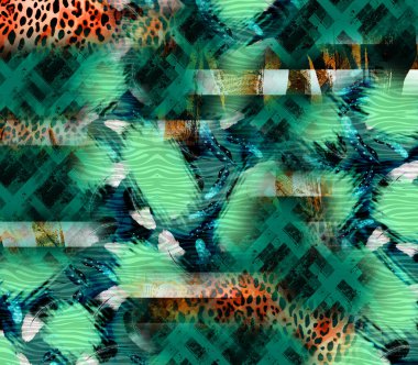 Renkli hayvan izleri, kumaş desenleri