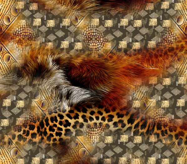 Renkli Hayvan Izleri Kumaş Desenleri — Stok fotoğraf