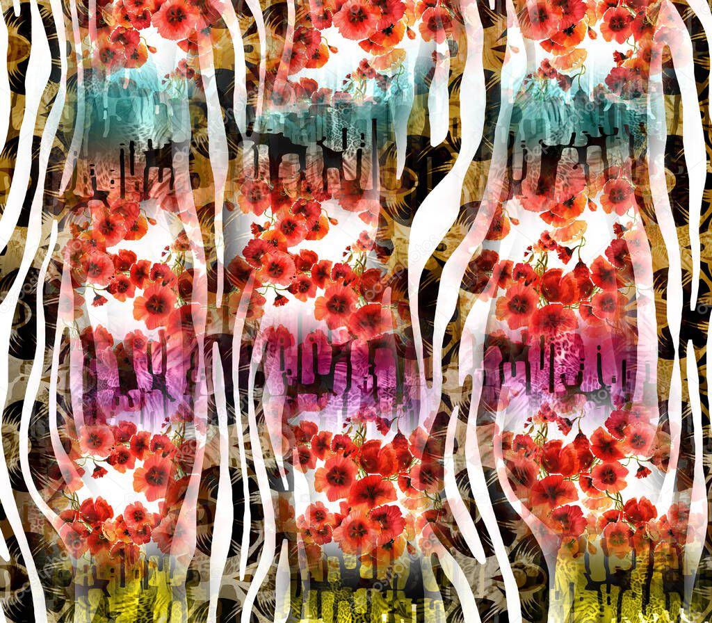 colorful animal prints, fabric patterns