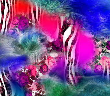 modern karışık baskı deseni, tekstil tasarımı