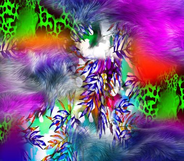 modern karışık baskı deseni, tekstil tasarımı