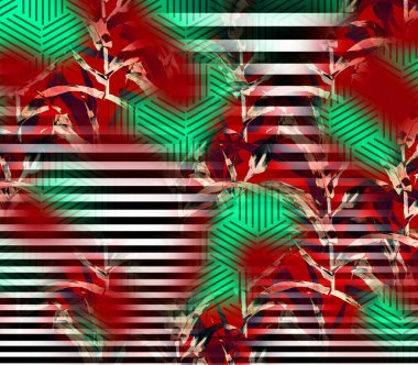 modern karışık baskı deseni, tekstil tasarımı