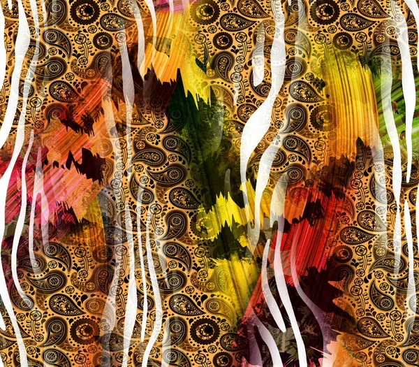 Padrões Moda Coloridos Desenhos Impressão Têxtil — Fotografia de Stock