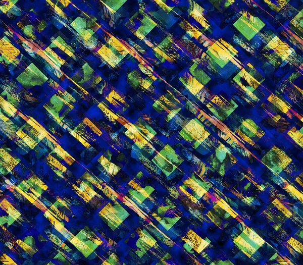 Ацтеки Ikat Background Геометричний Живопис Сепії Колишній Ікатський Текстиль Ацтекська — стокове фото