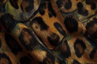 Güzel, parlak ve soyut şekilleri olan yaratıcı bir model. Her türlü tasarım için renkli bir doku. Grafik olarak soyut bir arkaplan. Çağdaş sanat. Modern moda. Soyut moda baskısı.