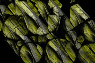 Güzel, parlak ve soyut şekilleri olan yaratıcı bir model. Her türlü tasarım için renkli bir doku. Grafik olarak soyut bir arkaplan. Çağdaş sanat. Modern moda. Soyut moda baskısı.