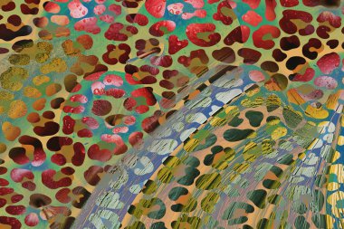 Tekstil baskısı. Kumaş Yazdırma Kalıbı, Yastık Tasarımı, Giysi Tasarımı, Leopar, Kamuflaj, Zebra, Barok ve Kombinasyon. Yüzey Şablonu Çalışmaları ve Kalıpları. Renkli soyut ve tasarım için.