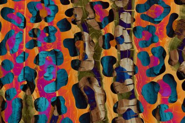 Tekstil baskısı. Kumaş Yazdırma Kalıbı, Yastık Tasarımı, Giysi Tasarımı, Leopar, Kamuflaj, Zebra, Barok ve Kombinasyon. Yüzey Şablonu Çalışmaları ve Kalıpları. Renkli soyut ve tasarım için.