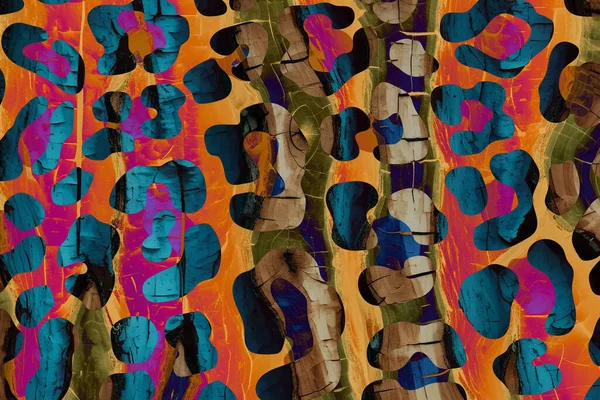 Tekstil baskısı. Kumaş Yazdırma Kalıbı, Yastık Tasarımı, Giysi Tasarımı, Leopar, Kamuflaj, Zebra, Barok ve Kombinasyon. Yüzey Şablonu Çalışmaları ve Kalıpları. Renkli soyut ve tasarım için.