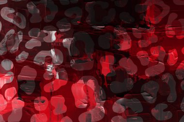 Geometri, doku arka planında tekrarlanıyor. Renkli iş ve tekstil işi. Moda baskısı. Moda ve modaya uygun arka plan. Tekstil baskısı. Kumaş deseni.