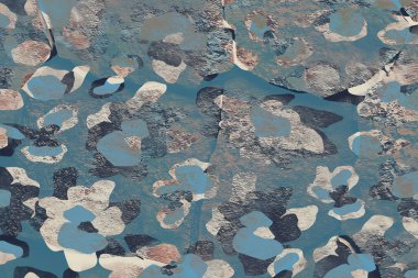 Geometri, doku arka planında tekrarlanıyor. Renkli iş ve tekstil işi. Moda baskısı. Moda ve modaya uygun arka plan. Tekstil baskısı. Kumaş deseni.