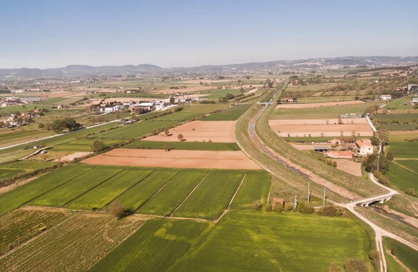 Val di Chiana Toskana yeşil — Stok fotoğraf