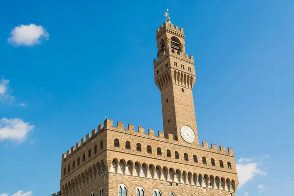 Palazzo Vecchio en Piazza della Signoria en Florencia —  Fotos de Stock