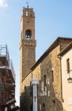 Campanile di Montalcino, şarap bir kasaba, Siena, Toskana