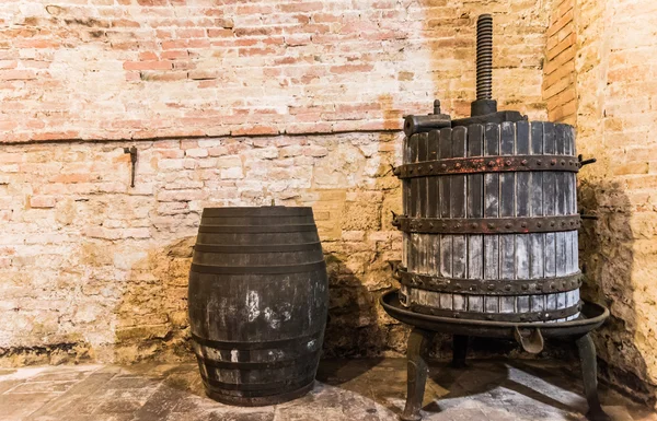 The tools to do the noble wine of Montepulciano — Stock Photo, Image