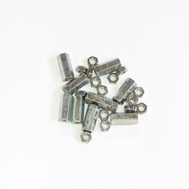 Beyaz cıvatalar izole