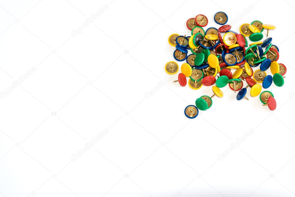 colorful push pins