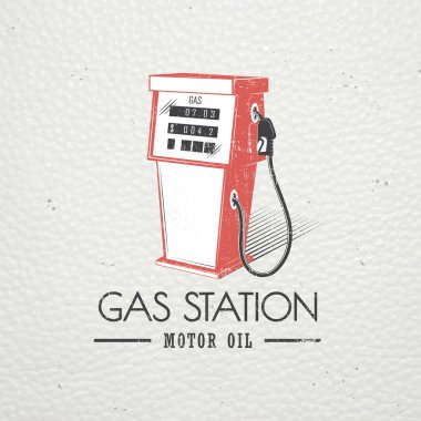 Otomatik servis seti. Bir araba kiralayın. Garaj otomatik. Ayrıntılı elemanları. Eski retro vintage grunge. Çizik, zarar, etkisi kirli. Tipografik etiketleri, çıkartmalar, logo ve rozetleri.