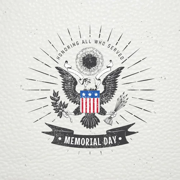Šťastný Memorial day sada. Oslava vlastenecké slavnosti z Ameriky. Podrobné prvky. Typografické štítky, nálepky, loga a odznaky. — Stockový vektor