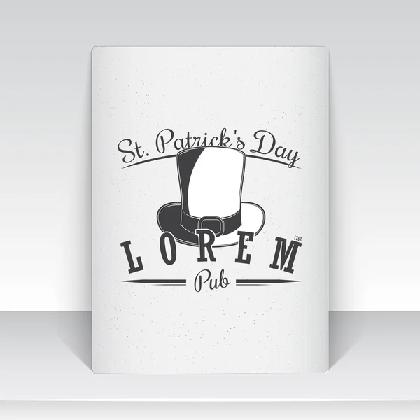 Saint Patricks Day set. Luck of the Irish. Detailed elements. Typographic labels, stickers, logos and badges. Sheet of white paper. — Stockový vektor