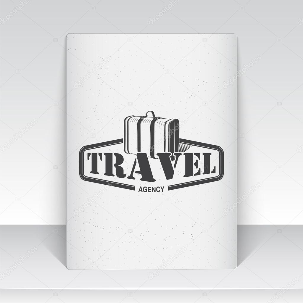 Summer time set. Tourist agency. Travel around the world. Detailed elements. Typographic labels, stickers, logos and badges. Sheet of white paper. Flat vector illustration