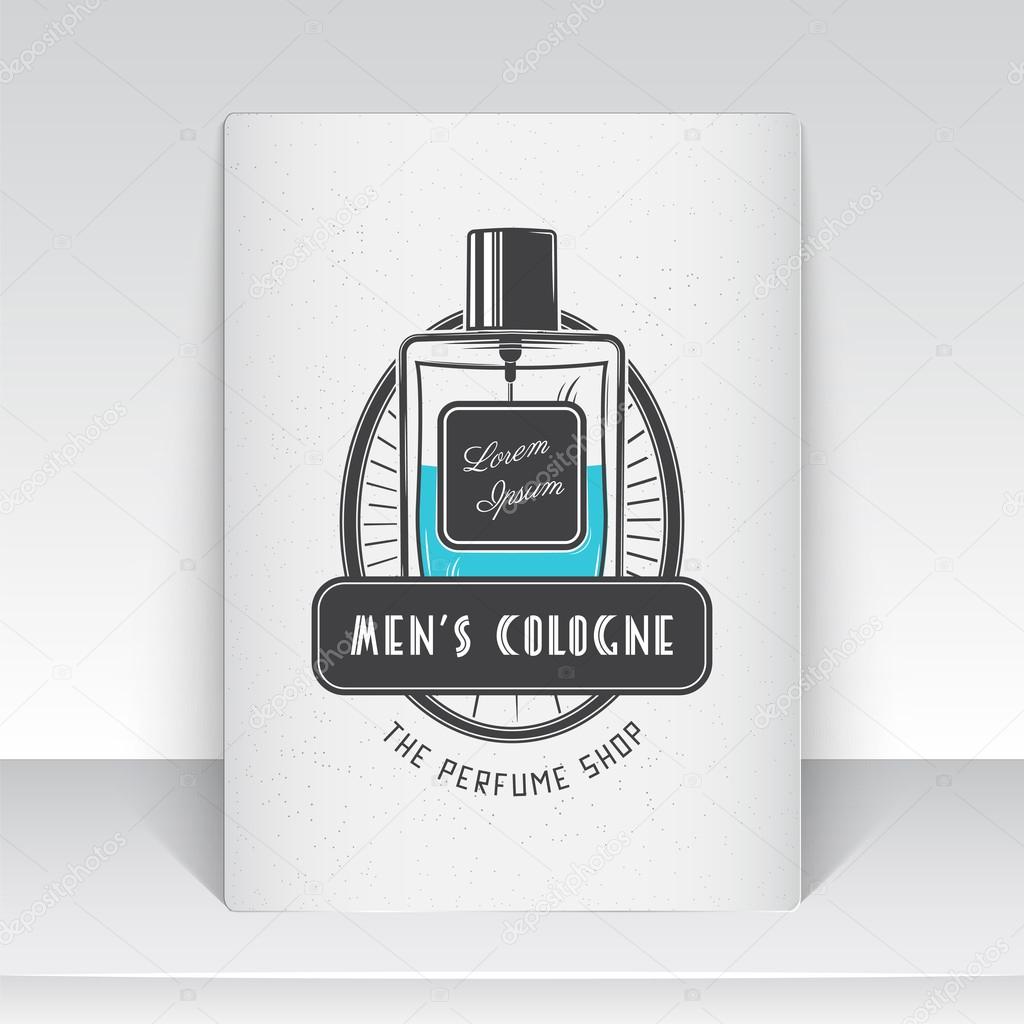 The Fragrance Shop. Exclusive boutique with aromatic oils. Detailed elements. Old retro vintage grunge. Scratched, damaged, dirty effect. Typographic labels, stickers, logos and badges. Flat vector illustration
