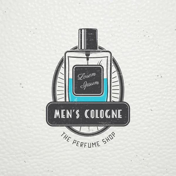 The Fragrance Shop. Exclusive boutique with aromatic oils. Detailed elements. Old retro vintage grunge. Scratched, damaged, dirty effect. Typographic labels, stickers, logos and badges. — Stock Vector