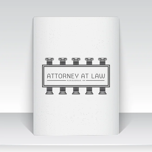 Lawyer services. Law office. The judge, the district attorney, the lawyer of vintage labels. Scales of Justice. Court of law symbol. Sheet of white paper. Typographic labels, stickers, logos and badge — Stockový vektor
