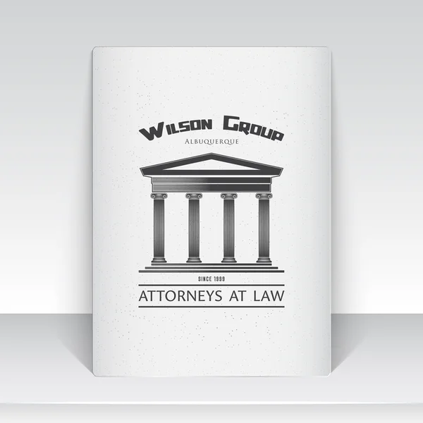 Lawyer services. Law office. The judge, the district attorney, the lawyer of vintage labels. Scales of Justice. Court of law symbol. Sheet of white paper. Typographic labels, stickers, logos and badge — Stockový vektor