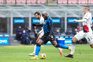 İtalya, Milan, 3 Ocak 2021: Romelu Lukaku (Inter forvet) 4-2 'lik skorla gol attı ve FC INTER - CROTONE, Serie A 2020-2021 Gün 15, San Siro Stadyumu