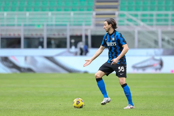 Italia Milano Gennaio 2021 Matteo Darmian Inter Defender Balla Campo — Foto Stock