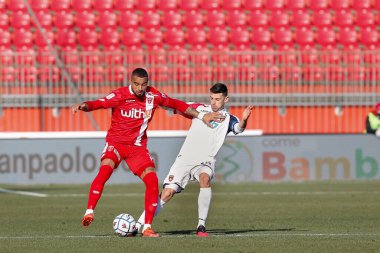 İtalya, Monza, 16 Ocak 2021: Kevin -Prince Boateng (Monza orta saha oyuncusu) futbol maçının ilk yarısında arka sahada süzülüyor: MONZA - COSENZA, Serie B 2020-2021 gün 18, U-Power Stadyumu