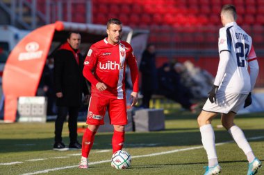 İtalya, Monza, 16 Ocak 2021: Giulio Donati (Monza defans oyuncusu) futbol maçının ikinci yarısında ön sahada süzülüyor: MONZA - COSENZA, Serie B 2020-2021 gün 18, U-Power Stadyumu